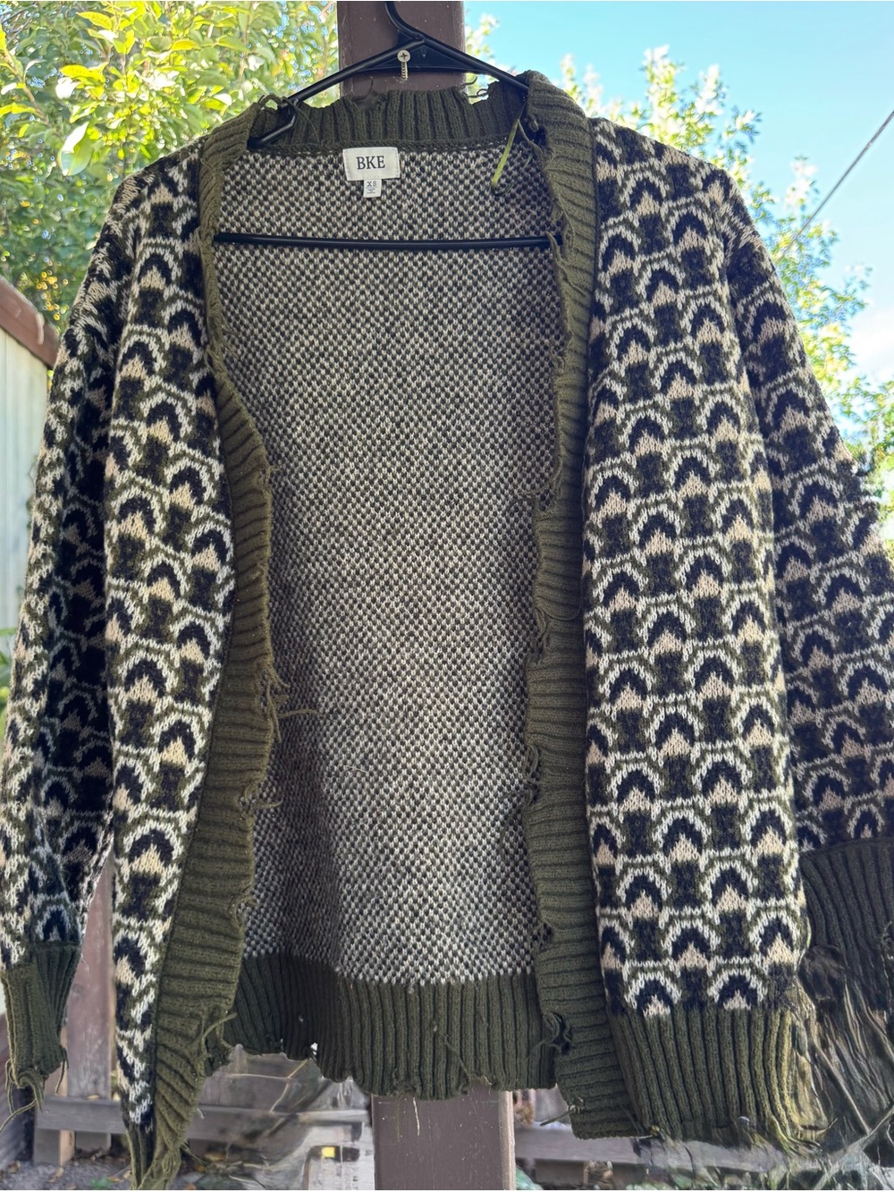 BKE Destructed Cardigan Sweater - Size XS